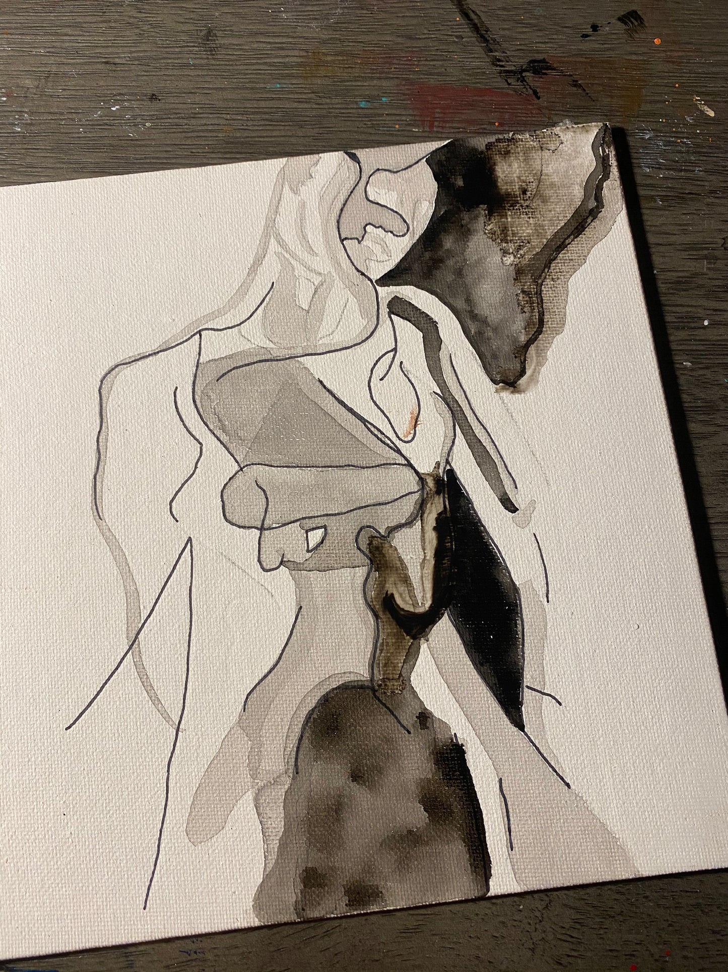 Blur Acrylic Ink on Canvas