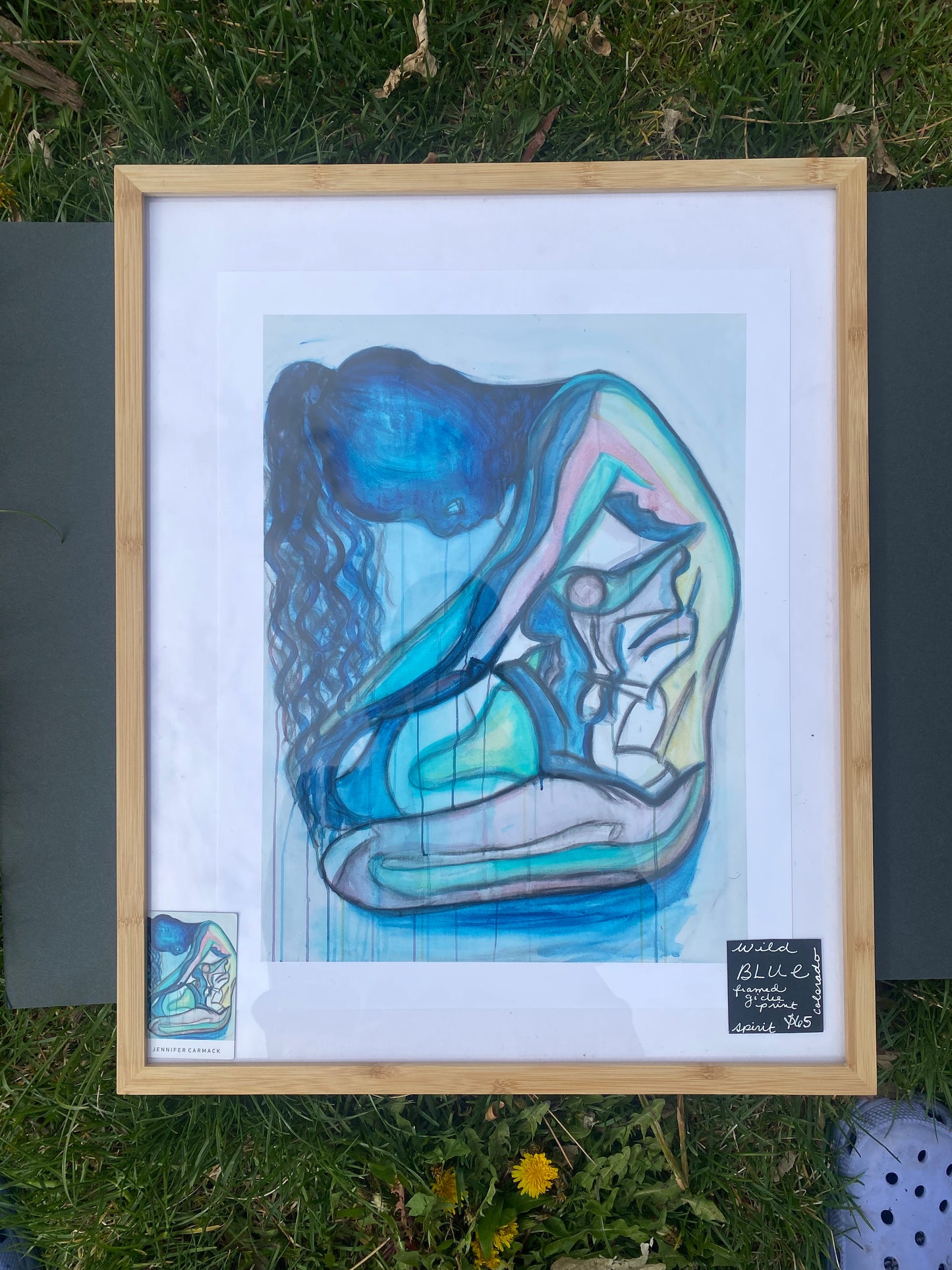 "Blue" 16x20 Framed Art Work Giclee Print